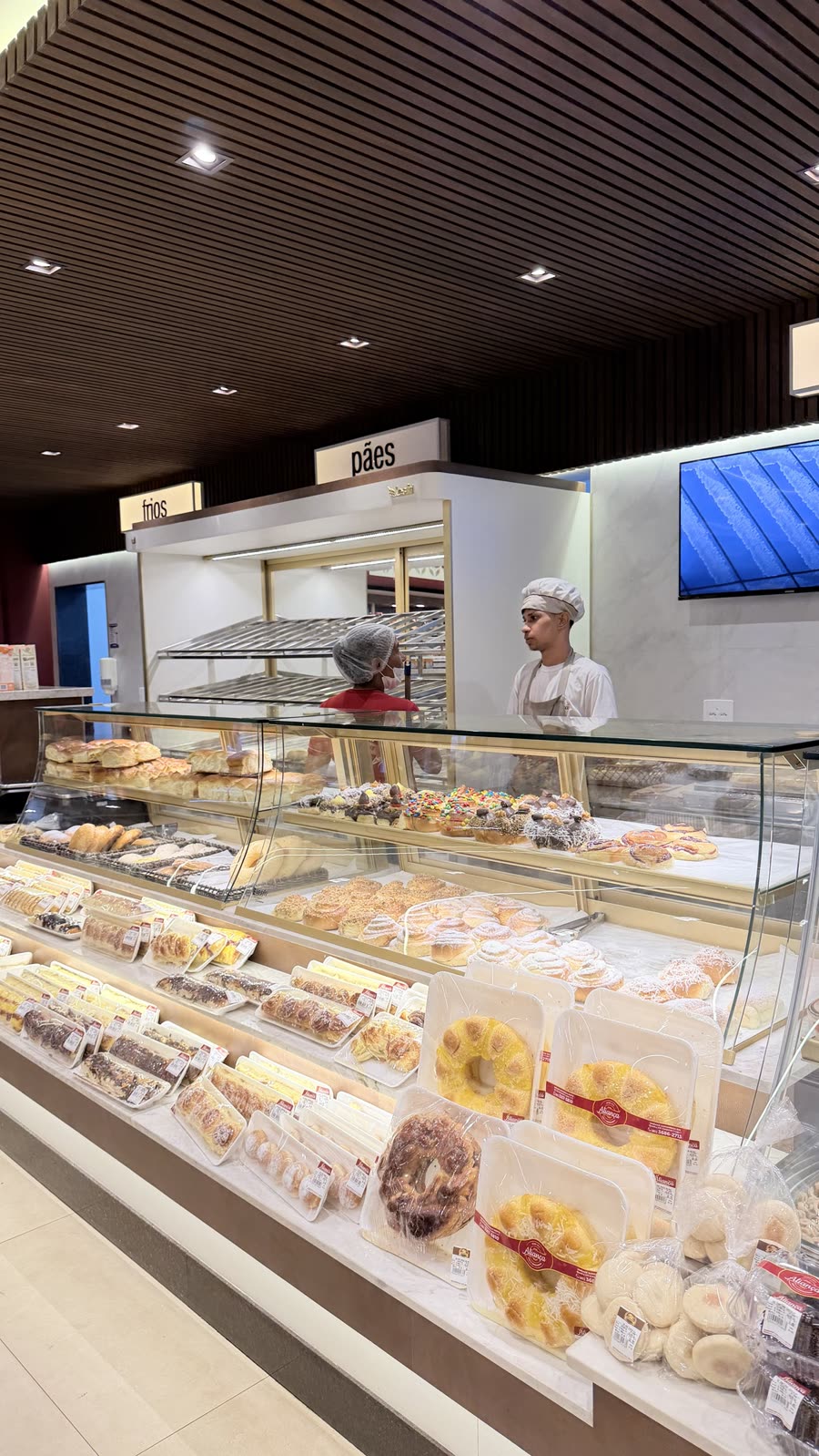 Vitrine de pães doces